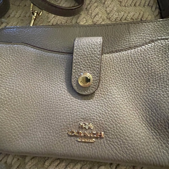 Coach Gray Crossbody Bag with Pebbled Leather - Picture 2 of 13